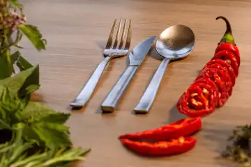 The cutlery, generated with AI