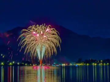 Fireworks at the lake festival in Rottach-Egern